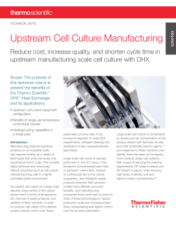 Upstream Cell Culture Manufacturing