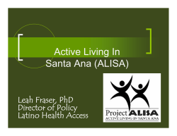 Active Living In Santa Ana (ALISA)