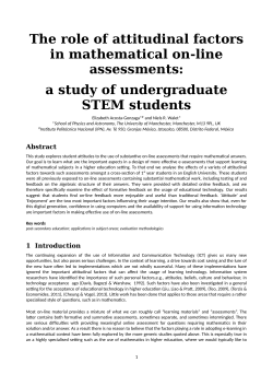 The role of attitudinal factors in mathematical on