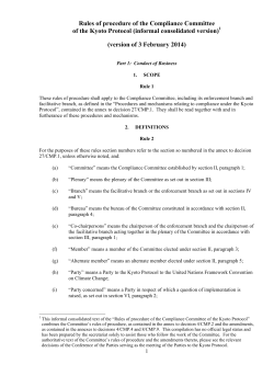 Rules of procedure of the Compliance Committee of the