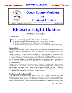 Electric Flight Basics - Ocean County Modelers