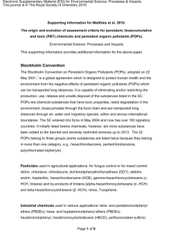 Stockholm Convention - Royal Society of Chemistry