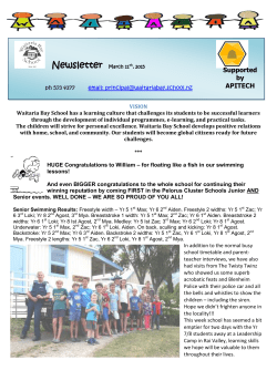 Mar 11 - Waitaria Bay School