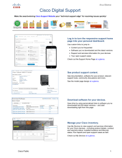 Cisco Digital Support at a glance
