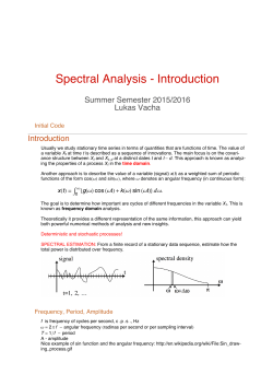 Spectral Analysis Introduction