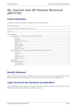 Auto Reversal of GL Journal and AP Invoices - sage