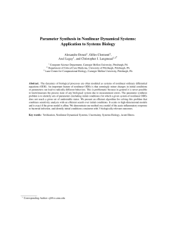 Parameter Synthesis in Nonlinear Dynamical Systems