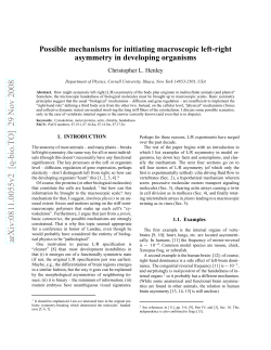 Possible mechanisms for initiating macroscopic left