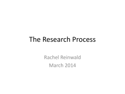 Reading Informational Text: Skills for Research Projects in