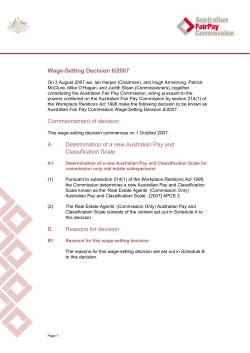 Australian Fair Pay Commission - Real Estate Institute of Australia