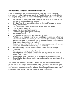 Emergency Supplies and Traveling Kits