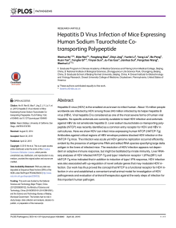 Hepatitis D Virus Infection of Mice Expressing Human Sodium