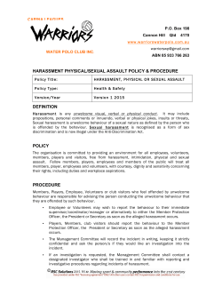 3 9 Harassment Sexual Abuse Procedure