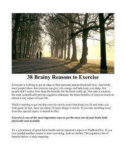 38 Brainy Reasons to Exercise