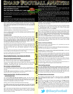 2011 Super Bowl From Sharp Football Analysis
