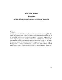 Atrocities &ndash; A Case of Suppressing Emotions or of Acting Them Out