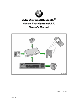 BMW Universal Bluetooth Hands-Free System (ULF)