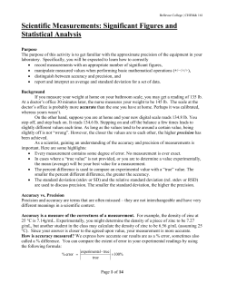 Scientific Measurements: Significant Figures and Statistical Analysis