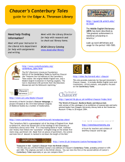 Chaucer`s Canterbury Tales