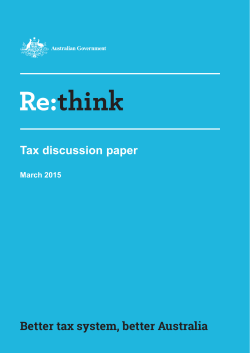 Tax discussion paper