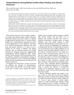 Hostile Behavior During Marital Conflict Alters Pituitary and Adrenal