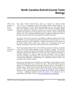 North Carolina End-of-Course Test of Biology