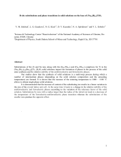 B-site substitutions and phase transitions in solid solutions on the
