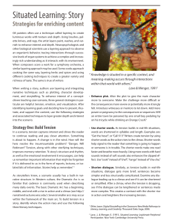 Storifying Case Scenarios Handout