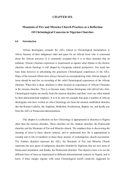 CHAPTER SIX Mountain of Fire and Miracles Church Practices as a