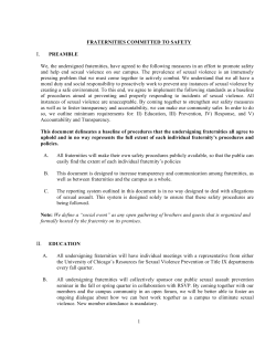 Read Our Policy - Fraternities Committed to Safety