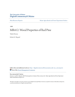 MR412: Wood Properties of Red Pine