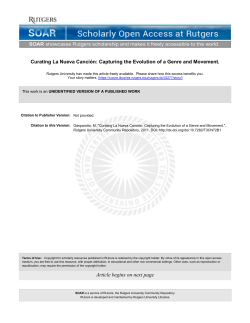 Curating La Nueva Canci&oacute;n: Capturing the Evolution of a Genre and
