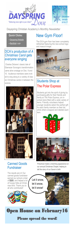 December 2016/Jan. 2017 Newsletter