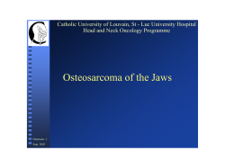 Osteosarcoma of the Jaws