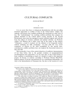 Cultural Conflicts - Duke Law Scholarship Repository