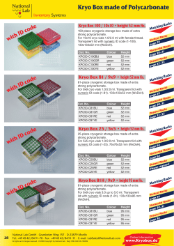 Kryo Box made of Polycarbonate
