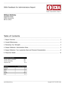 4.Deeper Reflection: Administrative Roles