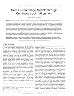 Data Driven Image Models through Continuous Joint Alignment