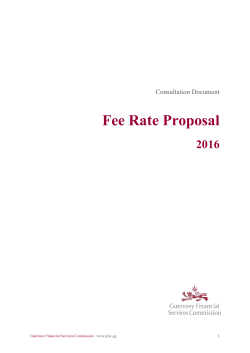 Fee Rate Proposal - Guernsey Financial Services Commission