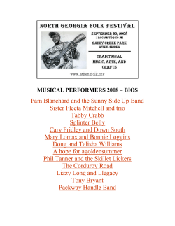 Pam Blanchard and the Sunny Side Up Band