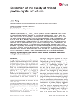 Estimation of the quality of refined protein crystal structures