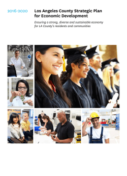 2016-2020 L.A. County Strategic Plan for Economic Development