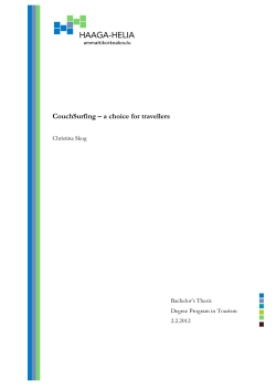 CouchSurfing &ndash; a choice for travellers