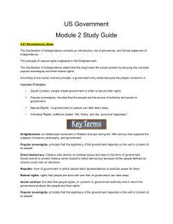 US Government Module 2 Study Guide
