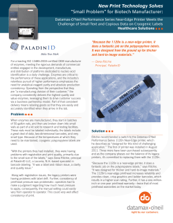 New Print Technology Solves &ldquo;Small Problem&rdquo; for - Datamax