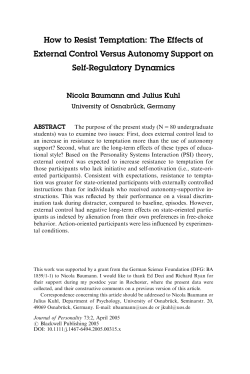 How to Resist Temptation