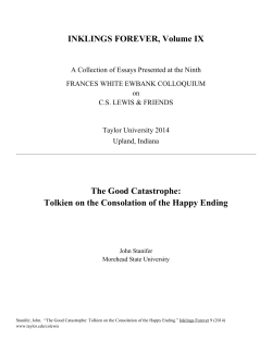 Tolkien on the Consolation of the Happy Ending