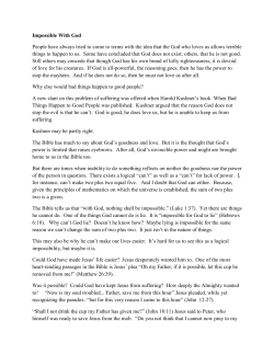 Impossible With God People have always tried to come to terms with