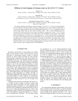 Diffusion by bond hopping of hydrogen atoms on the Si&bdquo;111&hellip;