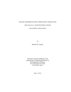 GENETIC DIFFERENTIATION AMONG HOST